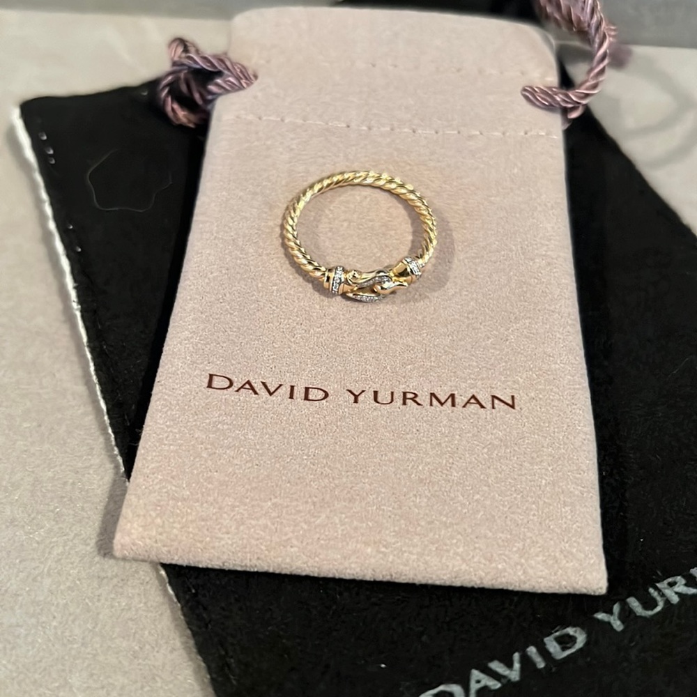 David Yurman Petite Buckle Ring - gold